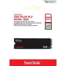 Sandisk SSD Plus 500GB 2400MB-1500MB M.2 PCIe Gen 3.0 NVMe SSD