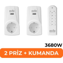 Axıs Ikili Uzaktan Kumandalı Priz Set 3680 W