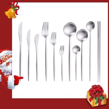 Wangchuang Icespoon 1 Adet Gümüş Sofra Seti 18/10 Paslanmaz Çelik Sofra Çatal Bıçak Kaşık Seti Çatal Kaşık Tereyağı Bıçağı Çubuklarını Mat Yemek Takımı Setleri (Yurt Dışından)