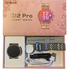 BGG Tech G12 Pro Gps/nfc/siri Destekli Metal + Silikon Çift Kordonlu Watch 3 Akıllı Saat