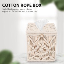 Humble Doku Kutusu Kapağı Boho Dekor Kare Kağıt Doku Tutucu Boncuk Toka ile Makrome Peçete Dokular Organizatör Ev Dekor (Yurt Dışından)