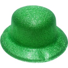 Kidspartim Yeşil Renkli Lazer Yuvarlak Simli Şapka 58 cm