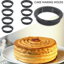 Humble Yuvarlak Şekil Bakeware Diy Dekorasyon Aracı, Kek Kalıbı Fransız Tatlı Dekorasyon Bakeware Mousse Daire Yapışmaz Delikli Halka 8 Adet (Yurt Dışından)