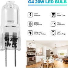 Humble 20 Adet G4 Halojen Ampuller, 20W 12V Halojen Ampuller 2 Pin Şeffaf Lamba (Yurt Dışından)