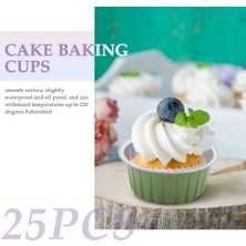 Humble 25 Adet Alüminyum Folyo Cupcake Gömlekleri Kapaklı Bardak, Fırın Düğün Doğum Günü Partisi Için 5 Oz Tek Kullanımlık Pişirme Kek Bardak (D) (Yurt Dışından)