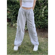 Daily Fashion Vintage Line Detay Kargo Cep Trotters Baggy Eşofman Altı Daily