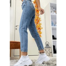 Geenz Likralı Mom Jean Pantolon