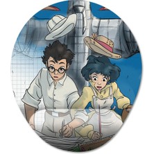 Pixxa The Wind Rises - Rüzgar Yükseliyor - Studio Ghibli Bilek Destekli Mousepad Model - 2 Oval