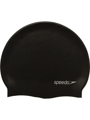 Speedo Plain Flat Silicon Unisex Siyah Yüzücü Bonesi.-8-709910001