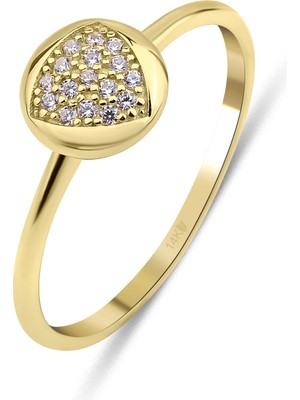 Kairos Jewelry 14 Ayar Altın Üçgen Motifli Yüzük KRS135-14GRZ