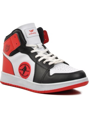 Walkway Sloga Hı Siyah-Beyaz-Kırmızı Erkek Hi Sneaker