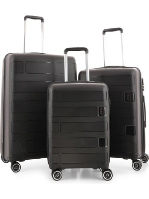 ÇÇS 5236 Polipropilen 3 Lü Valiz Seti