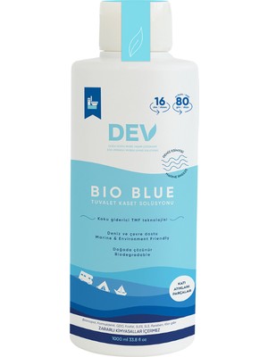 Dev Karavan Tekne Portatif Tuvalet Kimyasalı Konsantre Katı Atık Parçalayıcı Blue