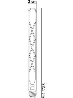 E27 LED FİLAMANLI RUSTIK AMPUL T30 BAL CAM 6W 2500k Gün Işığı ERD-33