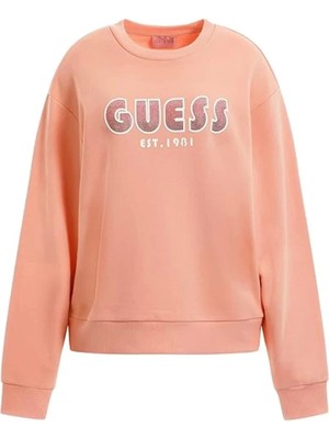 Guess W Cn Gölgeli Logolu Sweatshirt