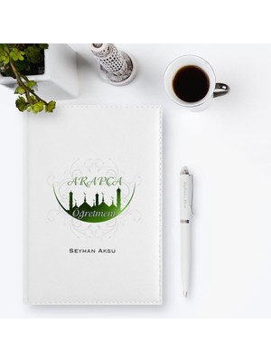 BK Kişiye Özel Arapça Öğretmeni 2023 Deri Ajanda & Kalem Hediye Seti - 2