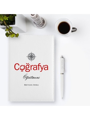 BK Kişiye Özel Coğrafya Öğretmeni 2023 Deri Ajanda & Kalem Hediye Seti - 1