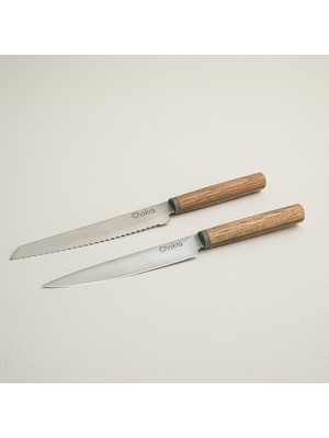 Elaia 2'li Bıçak Seti 16 cm -17.5 cm Natural