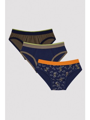Penti Erkek Çocuk Dinosaur Crew 3lü Slip Külot