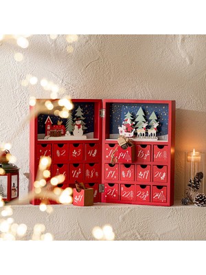 Render Yılbaşı Hediye Ağacı Kutusu Kırmızı