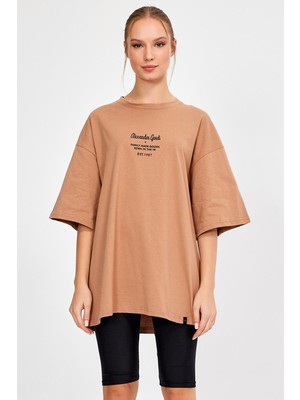 Alexander Gardi Baskılı Oversize T-Shirt (UN-0046 01)