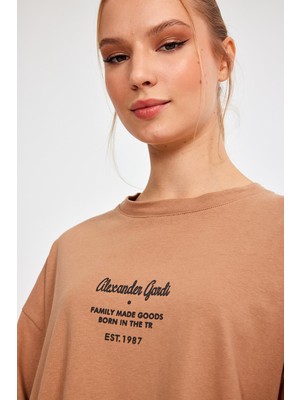 Alexander Gardi Baskılı Oversize T-Shirt (UN-0046 01)