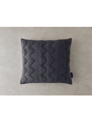 English Home Plushtouch Triko Kırlent Kılıfı Antrasit