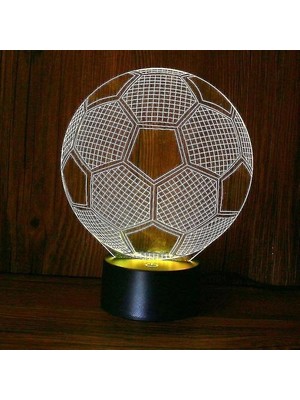 Xinh Gece Işıkları Ortam Aydınlatma Futbol LED Gece Lambası Çocuk Yatak Odası 3D Masa Lambası (Yurt Dışından)