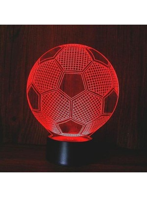 Xinh Gece Işıkları Ortam Aydınlatma Futbol LED Gece Lambası Çocuk Yatak Odası 3D Masa Lambası (Yurt Dışından)