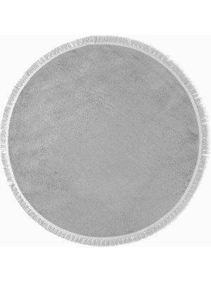 English Home Genesis Peluş Halı 120X120 cm Açık Gri