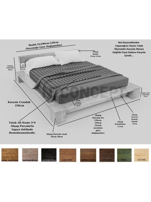 Ntconcept Mirna Masif Ağaç Karyola