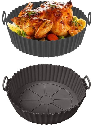 Holly Home Silikon Pişirme Kalıbı Siyah Yonca Hava Fritözü Tüm Fritözlere Uyumlu 1 Adet