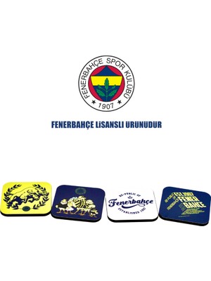 Fenerbahçe Lisanslı Bardak Altlığı 4lü Takım - 7