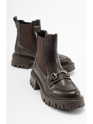 Luvi Vesper Kahverengi Tokalı Kadın Chelsea Bot