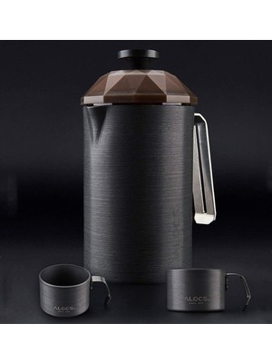 Alocs Paslanmaz Çelik French Press 600 ml