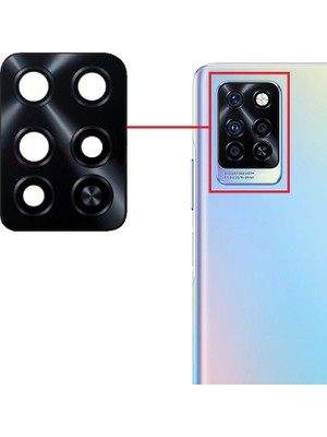 Fodos Infinix Note 10 Pro Kamera Lensi Cam - Kamera Camı - Yapışkanlı X695 X695D Uyumlu