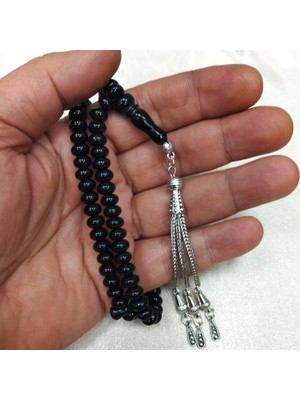 OltutaşıMarket Namaz Dua Zikir Için Oltu Tesbih 99LUK 7,5 x 4,5 mm Mercimek Kesim