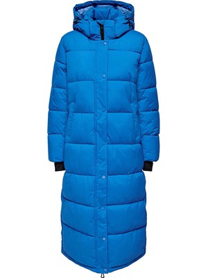 Only Onlann Premium Puffer Coat Kadın Günlük Mont 15287913-DIRECTOIRE-BLUE Mavi