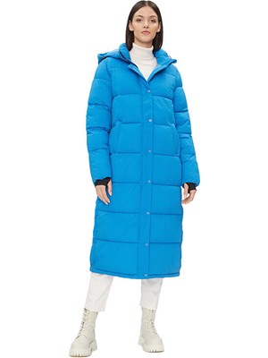 Only Onlann Premium Puffer Coat Kadın Günlük Mont 15287913-DIRECTOIRE-BLUE Mavi