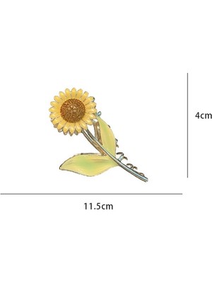 Ayçiçeği Ayçiçeği Buğday Başak Saç Klipleri Kadın Moda Saç Pençe Zarif Büyük Metal Yengeç Köpekbalığı Klip Kadın Şapkalar Saç Aksesuarları (Yurt Dışından)