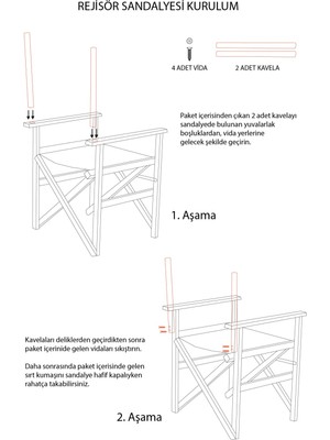 Meya Dekor Bahçe&balkon&teras&cafe 3'lü Rejisör Masa-Sandalye Takımı (60X80CM Masa)