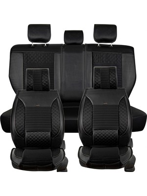 Ack Dodge Caliber Uyumlu Lüks Deri Oto Koltuk Kılıfı Ön/arka Set Elit Seri Siyah