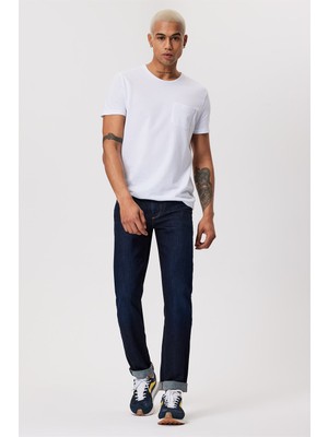 Lee Cooper Jagger Normal Bel Dar Kesim Düz Paça Mavi Erkek Jean Pantolon