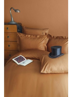 İssimo Home Simply Terra Cotta Pamuk Saten Fitted Set 120*200/50*70