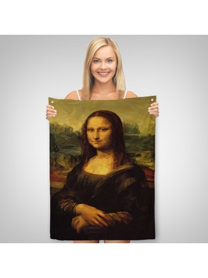 Teknoloji Bizde Mona Lisa Leonardo Da Vinci Duvar Örtüsü-Halısı Dekoratif Duvar Örtüsü - HALISI-5955