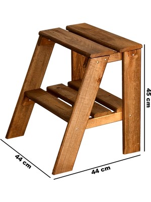 Weblonya Ahşap Tabure Basamak Merdiven Yükseltici 6032