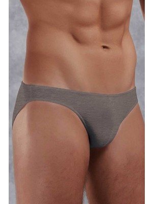 DOREANSE 1281 ERKEK MODAL İNCE BEL BANTLI GRİ MELANJ SLİP