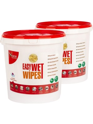 Vebox Easy Wet Wipes Kova Islak Mendil Büyülü Bahçe Kokulu Gold 2'li 600 Adet