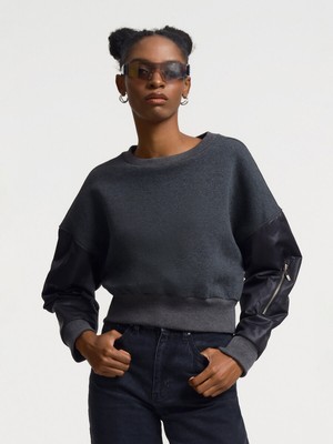 Loft Long Crop Kadın Sweatshirt