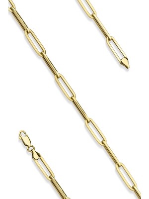 Fiyonk Kuyumculuk 14 Ayar Altın Kalın Ataç Bileklik 5.75 mm